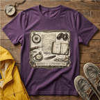 Nautical Explorer T-Shirt — Vintage Map, Compass & Binoculars Travel Graphic