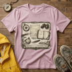 Nautical Explorer T-Shirt — Vintage Map, Compass & Binoculars Travel Graphic