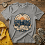 T-Shirt — "First Light Open Water" Sunrise Ocean Graphic Tee