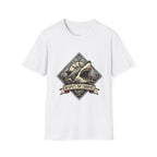 Shark Vintage Crest T-Shirt — "Respect the Current" Nautical Graphic Tee