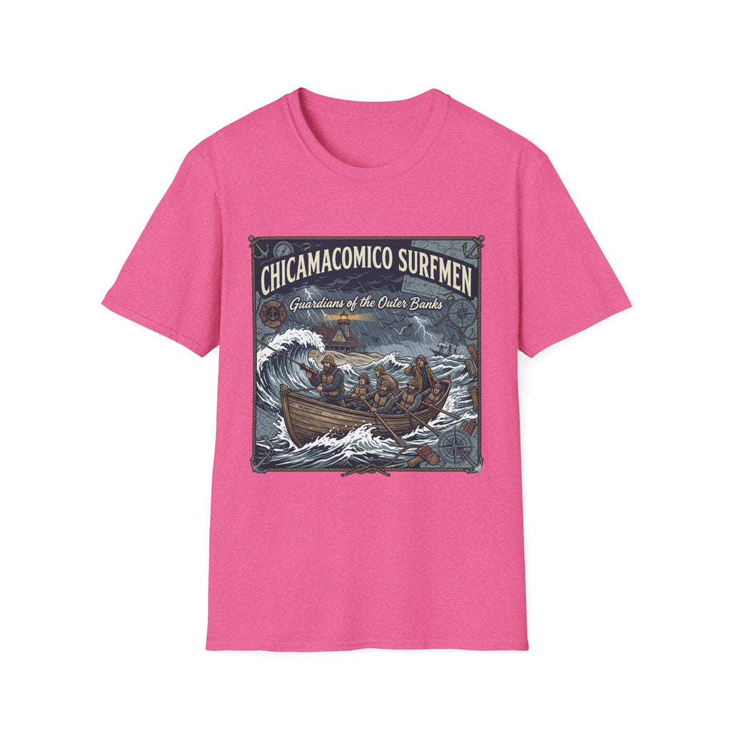 Chicamacomico Surfmen T‑Shirt — "Guardians of the Outer Banks" Vintage Surf Rescue Tee