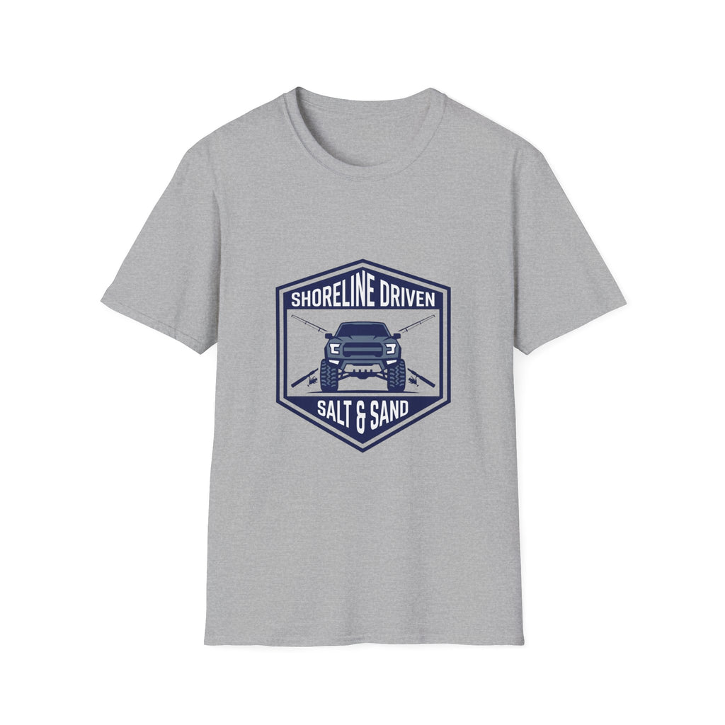 Shoreline Driven Salt & Sand T-Shirt — Coastal 4x4 Beach Adventure Tee