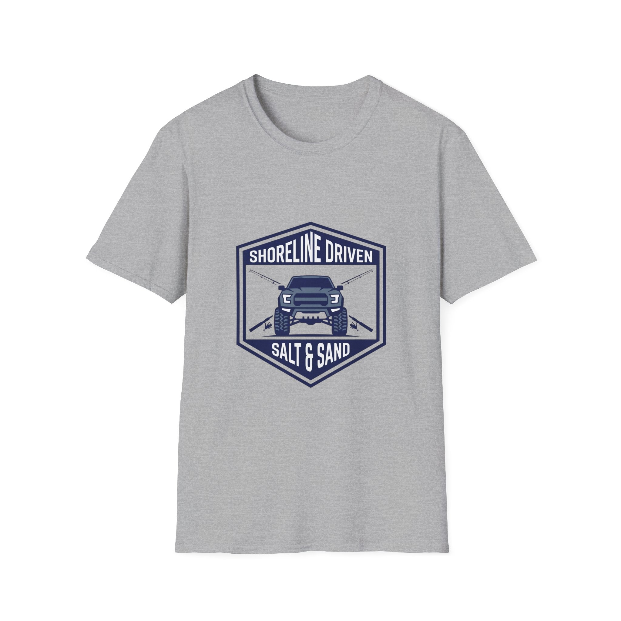 Shoreline Driven Salt & Sand T-Shirt — Coastal 4x4 Beach Adventure Tee