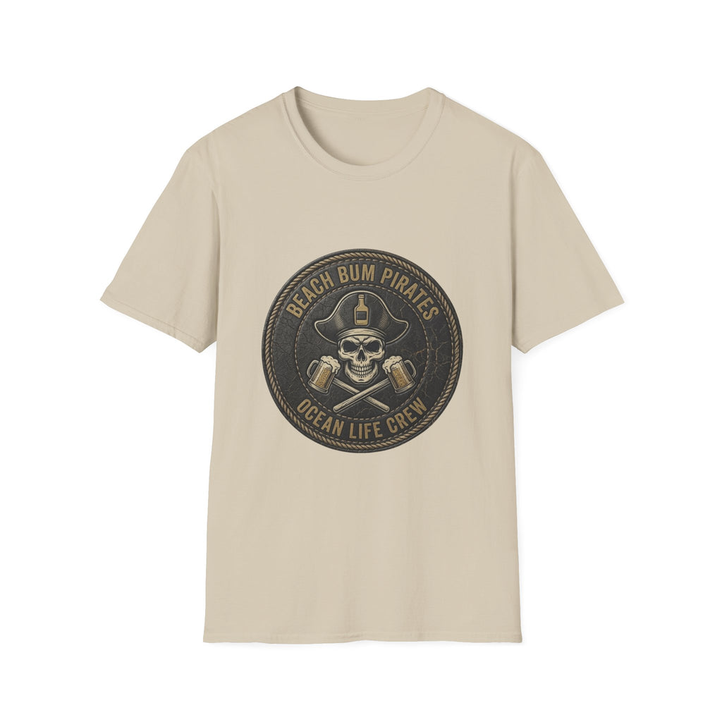 Beach Bum Pirates T-Shirt — Ocean Life Crew Skull Logo Tee