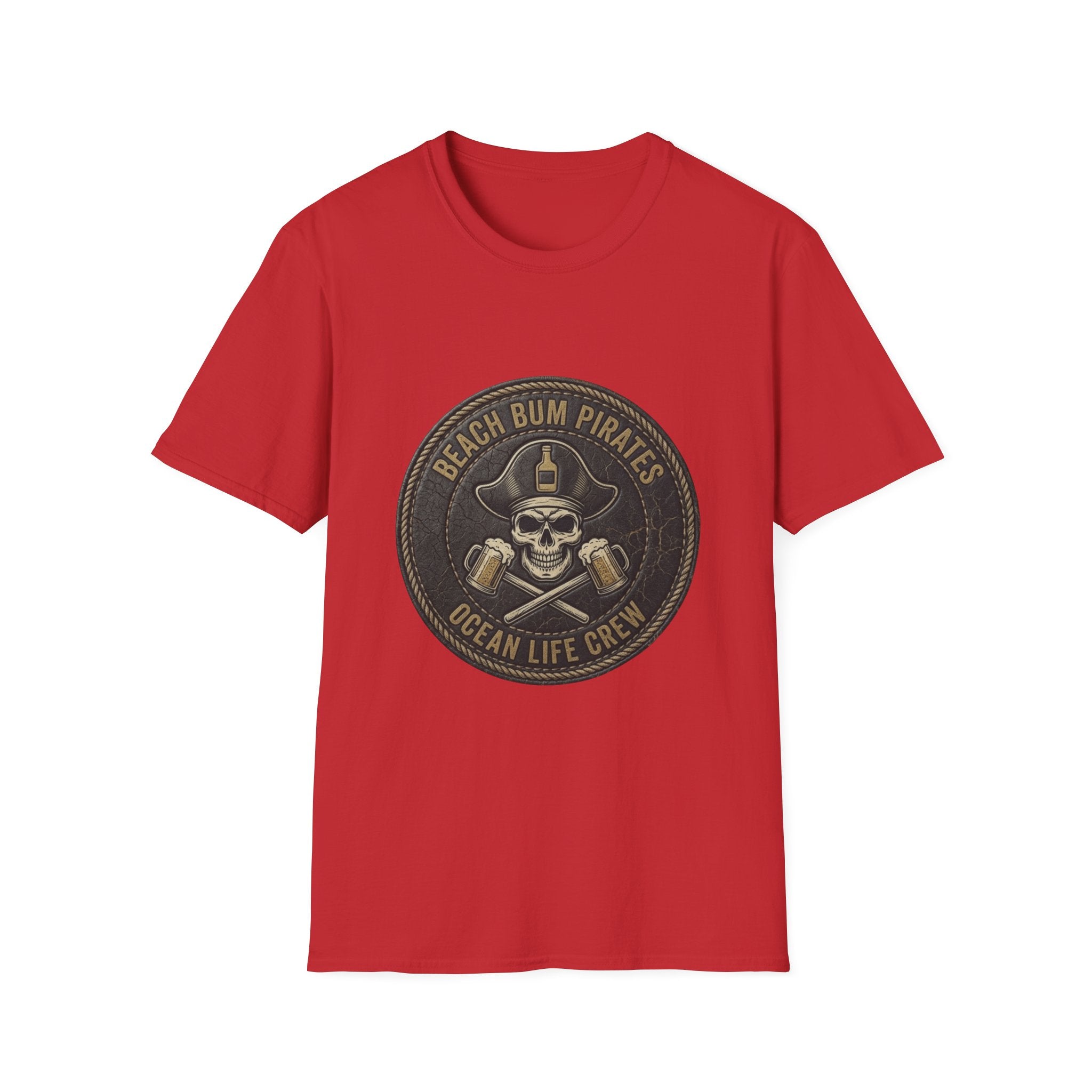 Beach Bum Pirates T-Shirt — Ocean Life Crew Skull Logo Tee