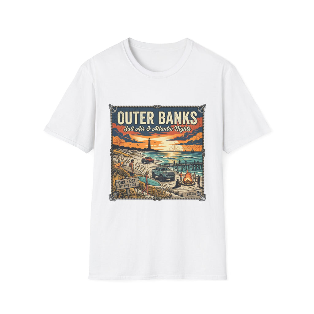Outer Banks T-Shirt — 'Outer Banks: Salt Air & Atlantic Nights' Vintage Coastal Tee