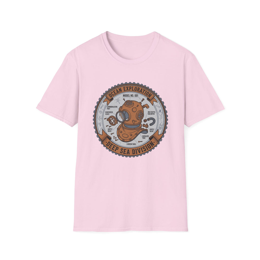 T-shirt Deep Sea Division — Exploration océanique Vintage Casque de plongée