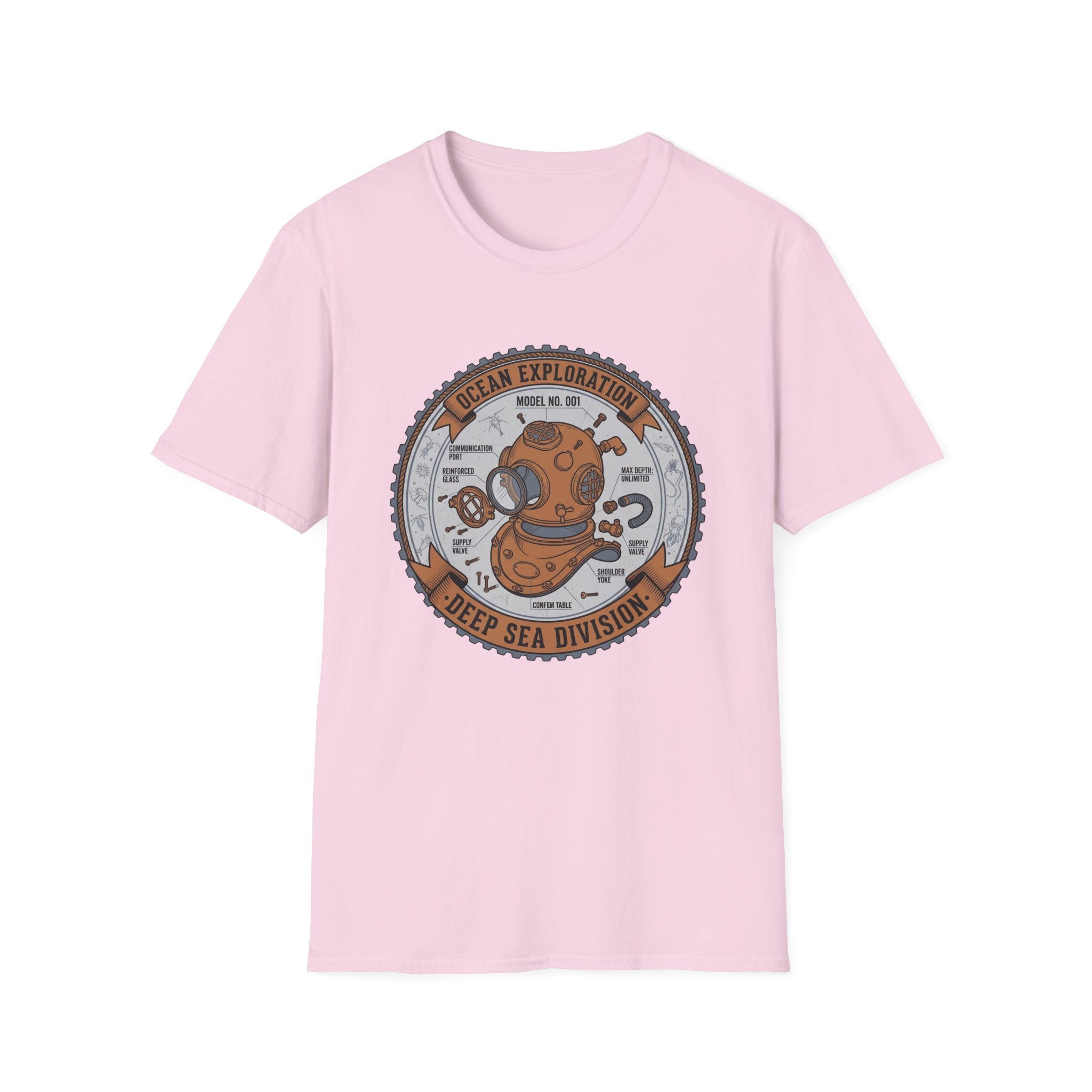 Deep Sea Division T-Shirt — Ocean Exploration Vintage Diving Helmet Tee