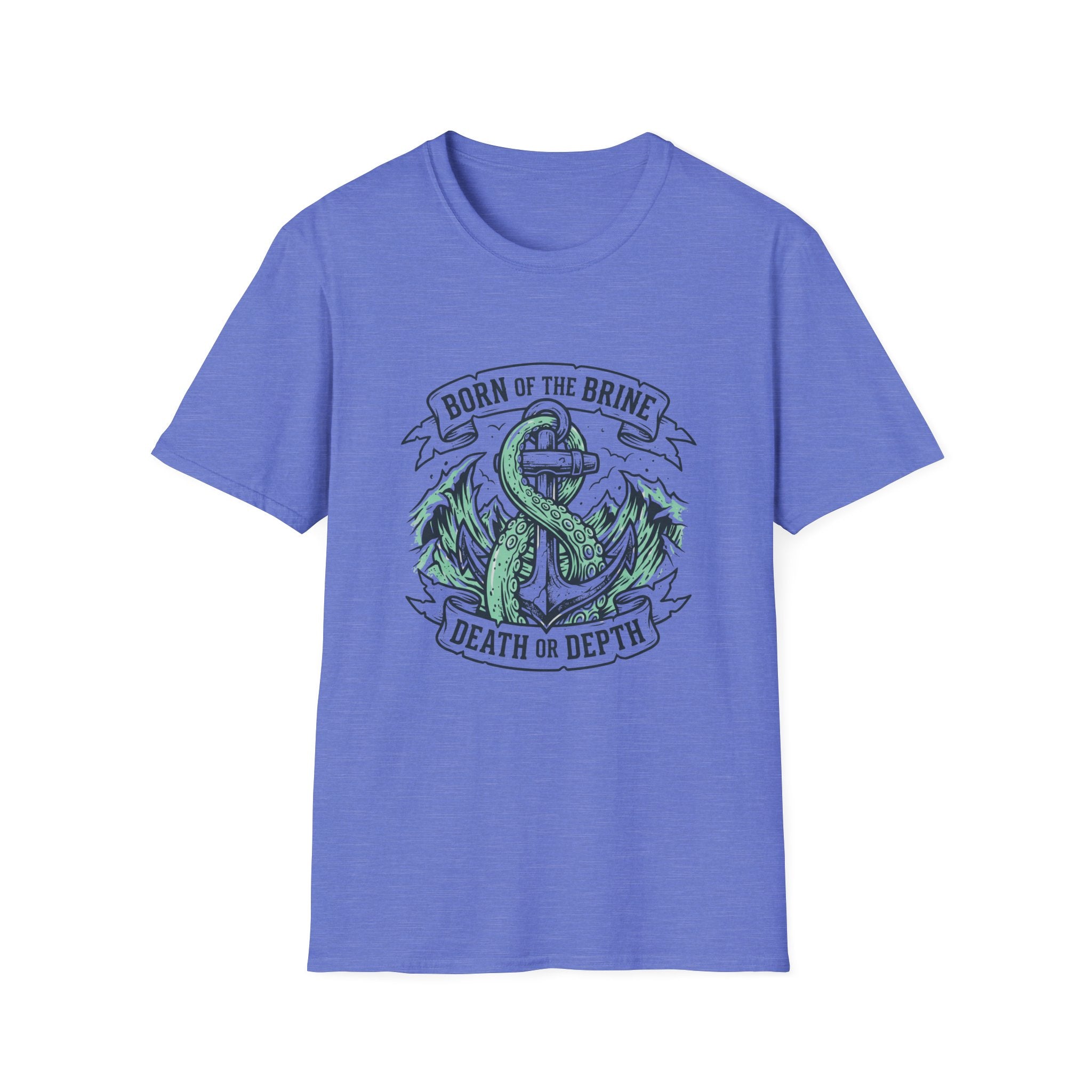 Anchor Skull T-Shirt — "Born of the Brine / Death or Depth" Nautical Graphic Tee