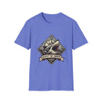 Shark Vintage Crest T-Shirt — "Respect the Current" Nautical Graphic Tee