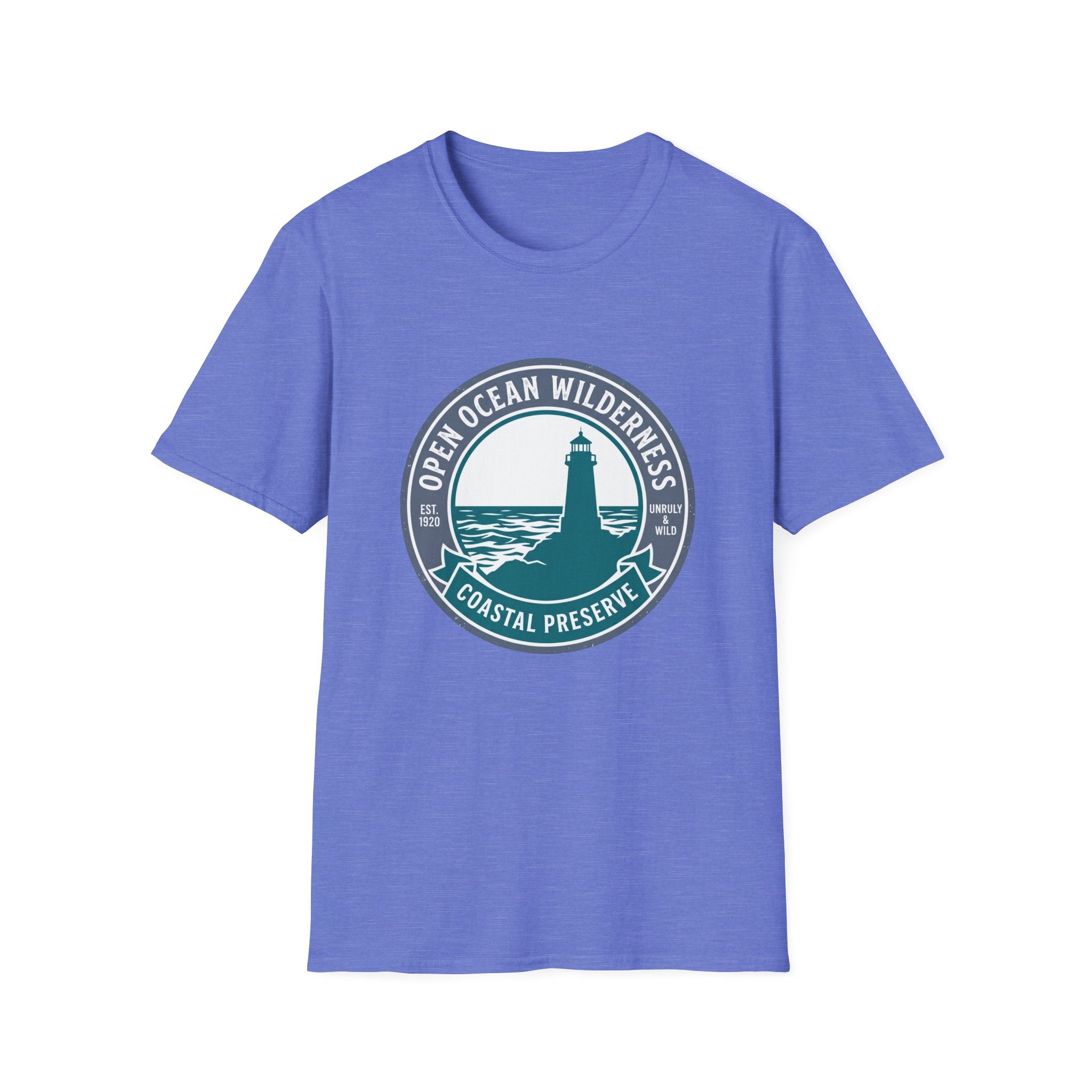 Coastal Preserve Lighthouse T-Shirt — Open Ocean Wilderness Graphic Tee