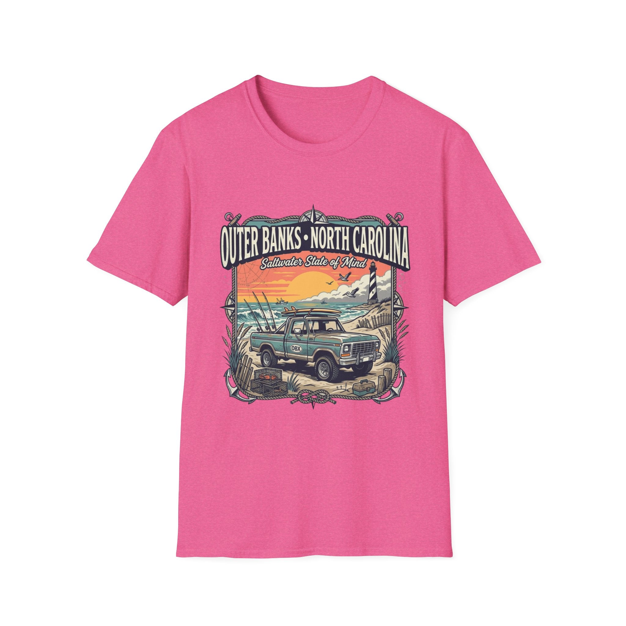 Outer Banks North Carolina T-Shirt — "Saltwater State of Mind" Beach Vintage Tee