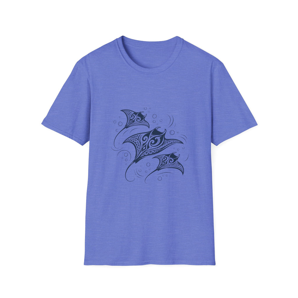 Tribal Manta Ray T-Shirt — Ocean Wave Nautical Art Tee