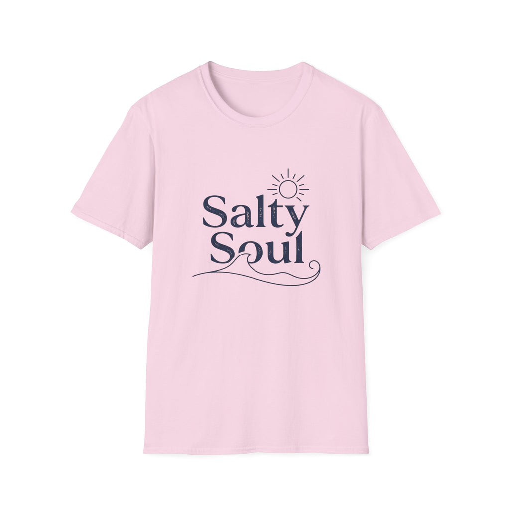 Salty Soul Beach T-Shirt — Nautical Sun & Wave Graphic Tee