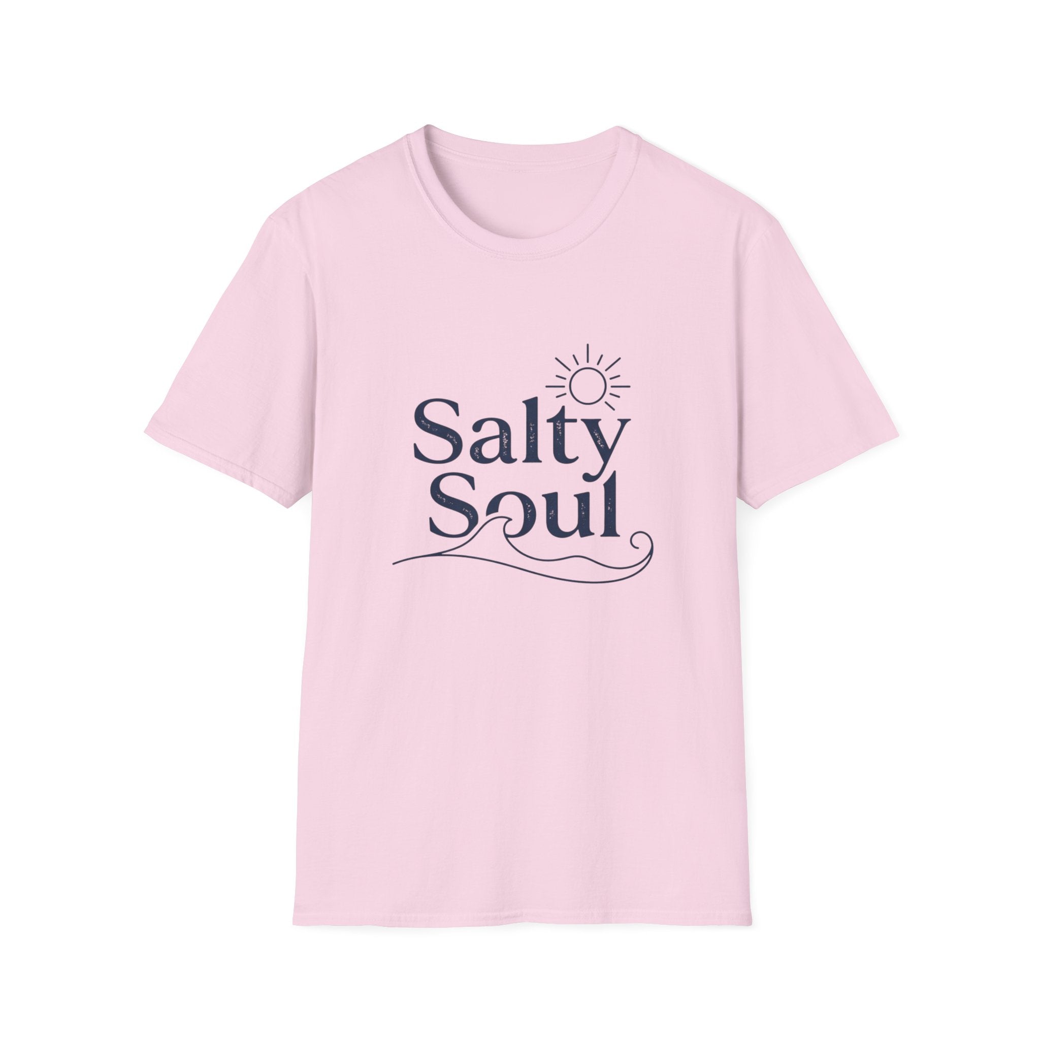 Salty Soul Beach T-Shirt — Nautical Sun & Wave Graphic Tee
