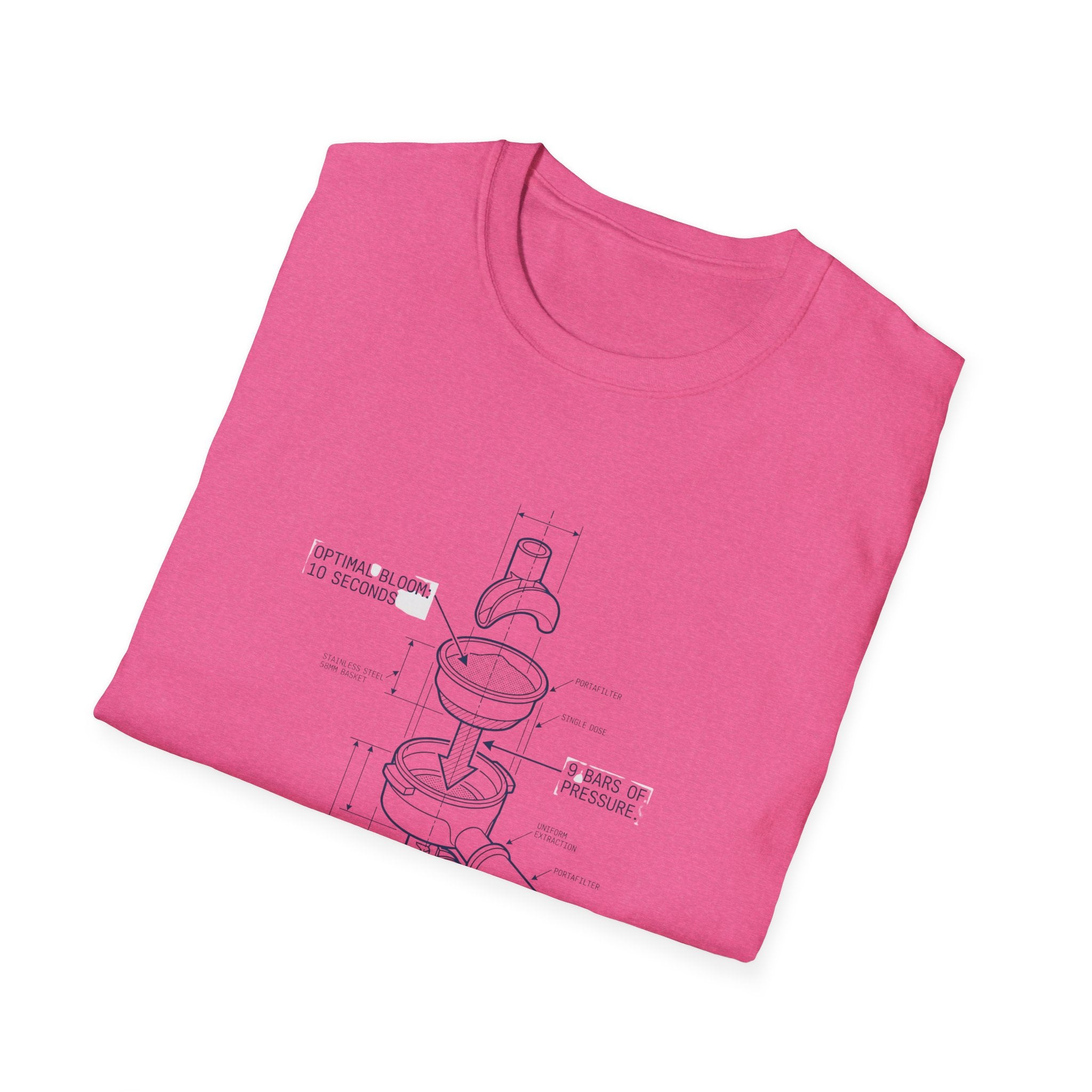 Coffee Diagram T-Shirt — "The Science of the Sip" Espresso Blueprint Tee