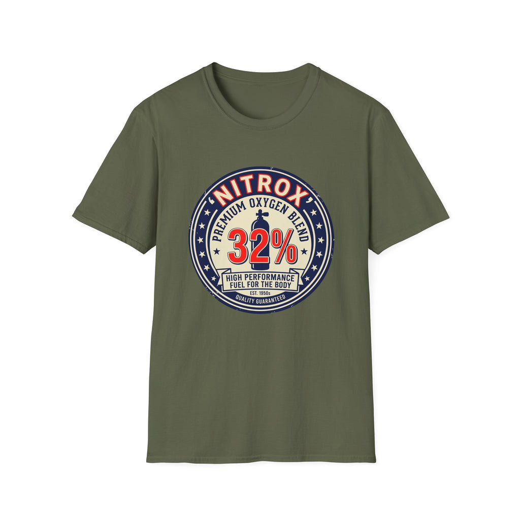 Nitrox 32% Dive T-Shirt — Premium Scuba Diving Oxygen Blend Tee