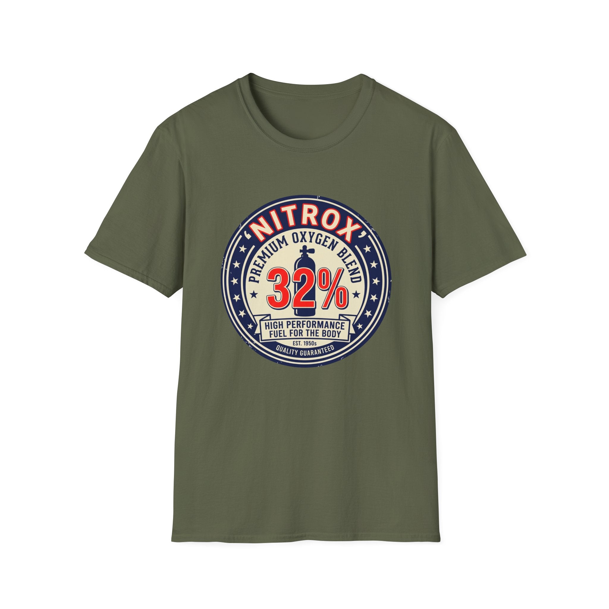 Nitrox 32% Dive T-Shirt — Premium Scuba Diving Oxygen Blend Tee