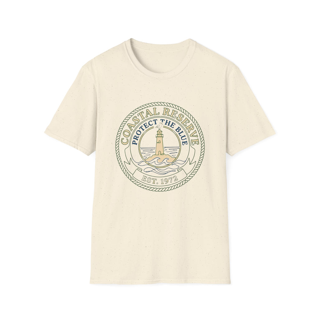 Coastal Reserve Lighthouse T-Shirt — "Protect the Blue" Ocean Conservation Tee