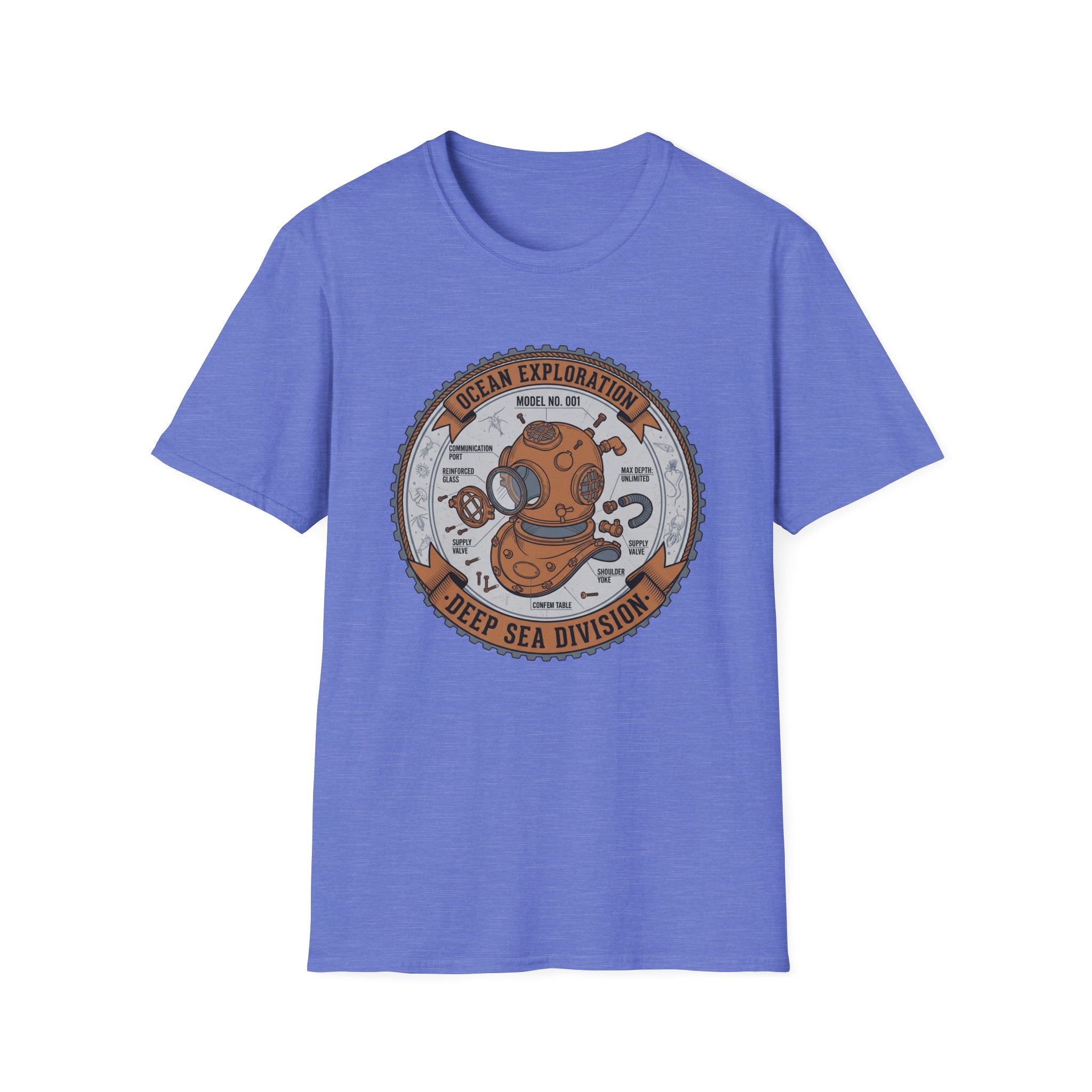 Deep Sea Division T-Shirt — Ocean Exploration Vintage Diving Helmet Tee