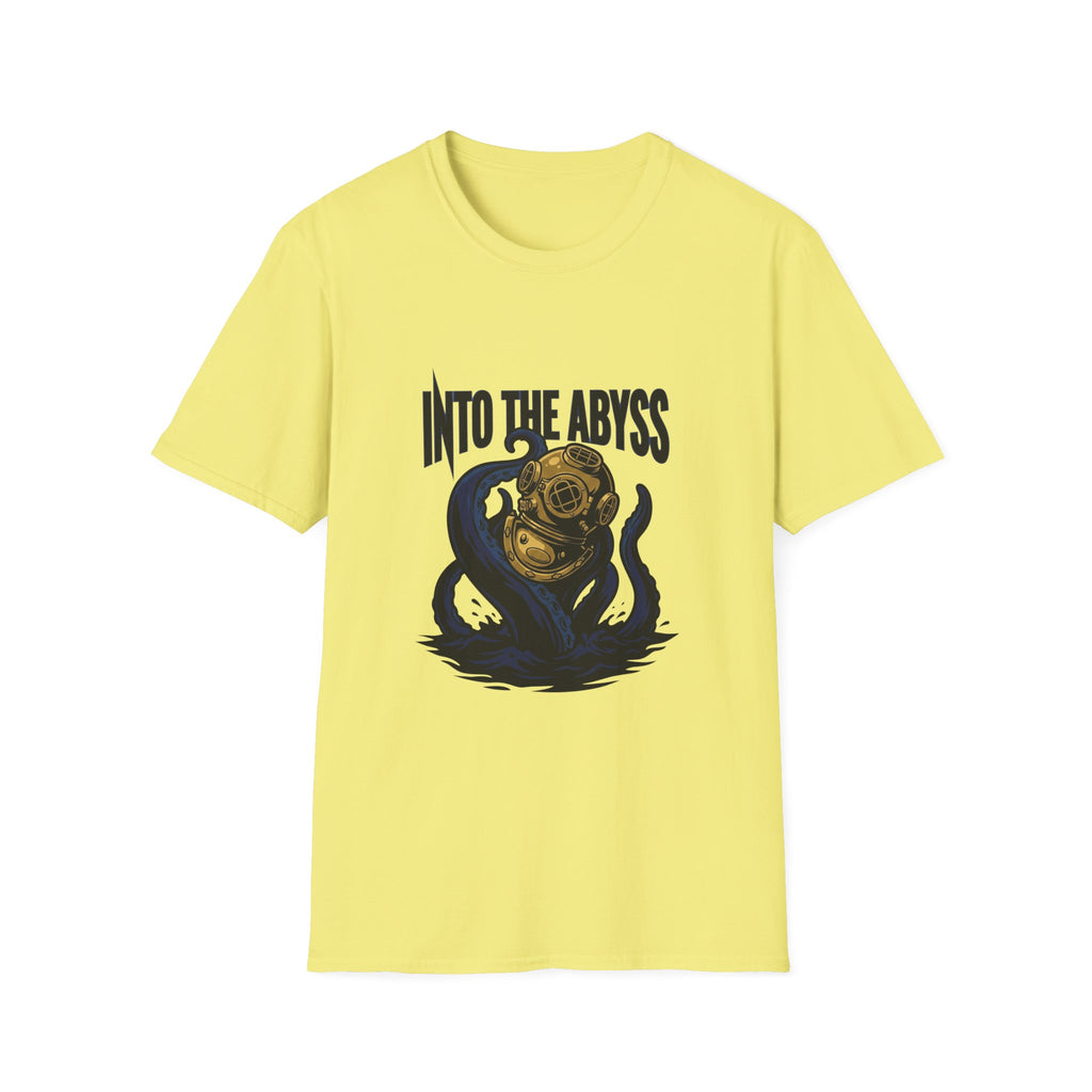 Into the Abyss T-Shirt — Deep Sea Diver & Octopus Graphic Tee