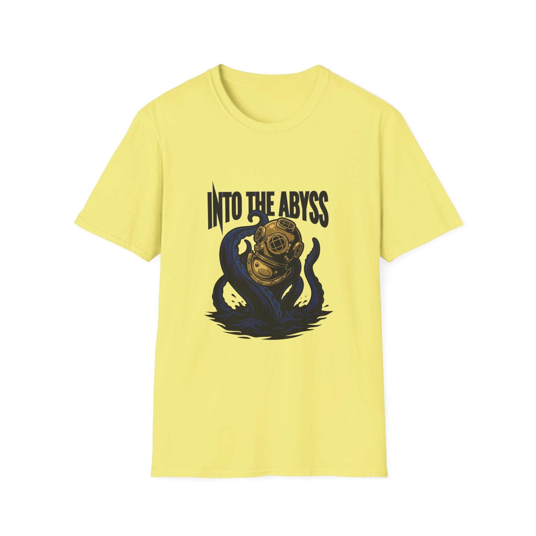Into the Abyss T-Shirt — Deep Sea Diver & Octopus Graphic Tee