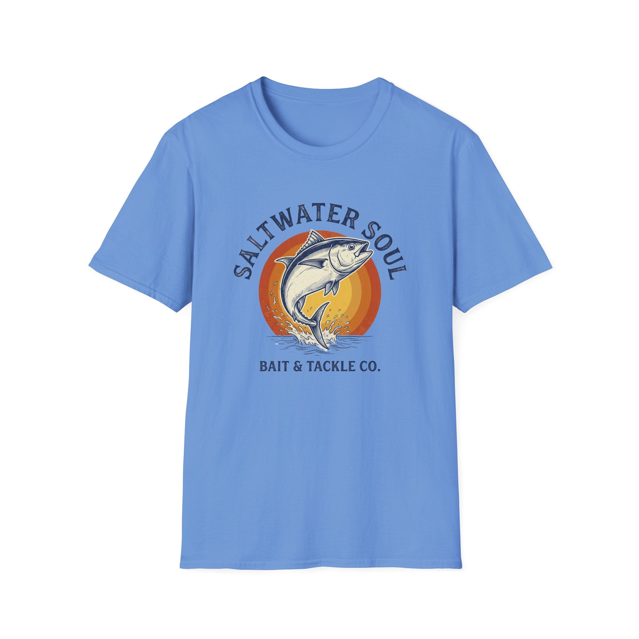 Saltwater Soul Fishing T-Shirt — Bait & Tackle Coastal Tee
