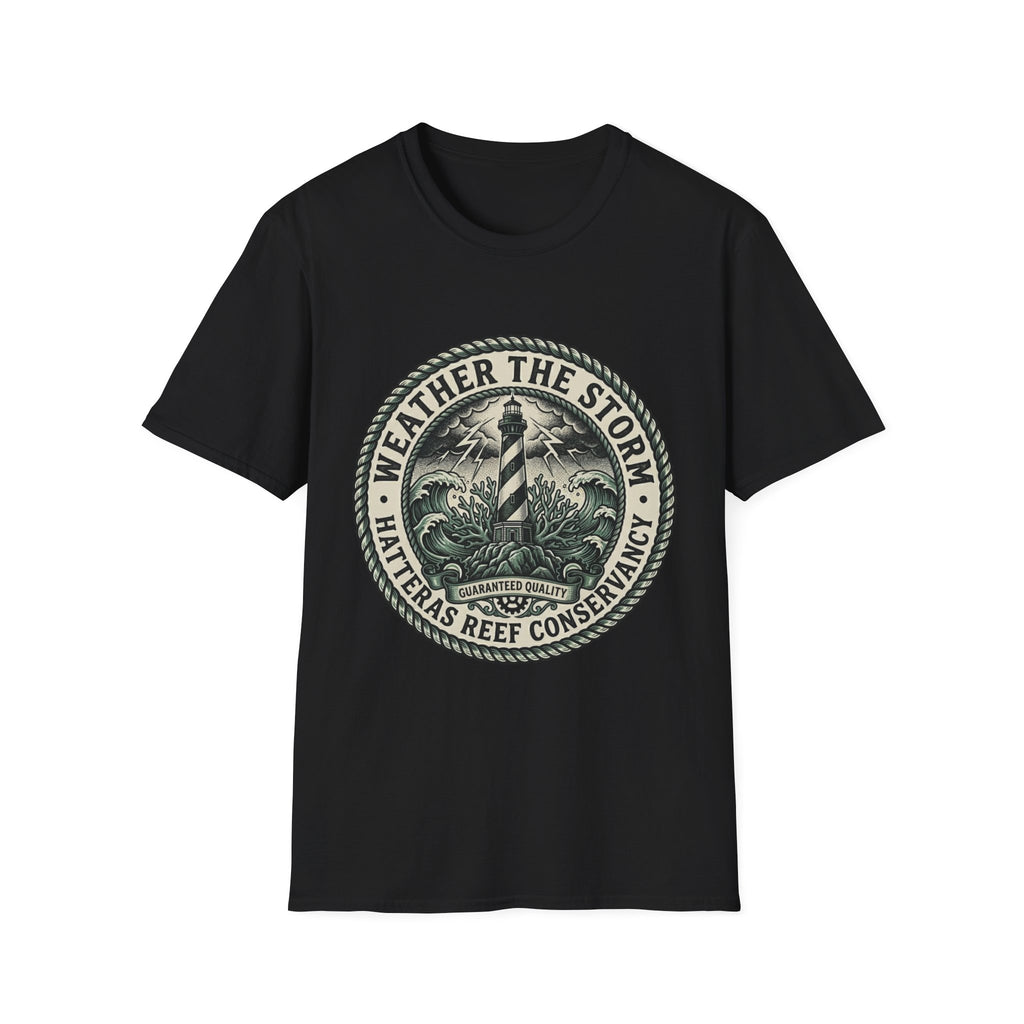 Weather the Storm Lighthouse T-Shirt — Coastal Conservation Graphic Tee