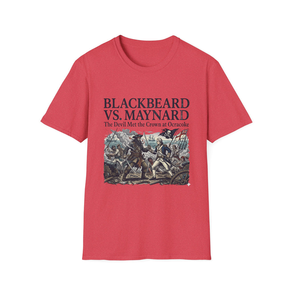 Blackbeard vs. Maynard T‑Shirt — "The Devil Met the Crown at Ocracoke" Historical Pirate Battle Tee