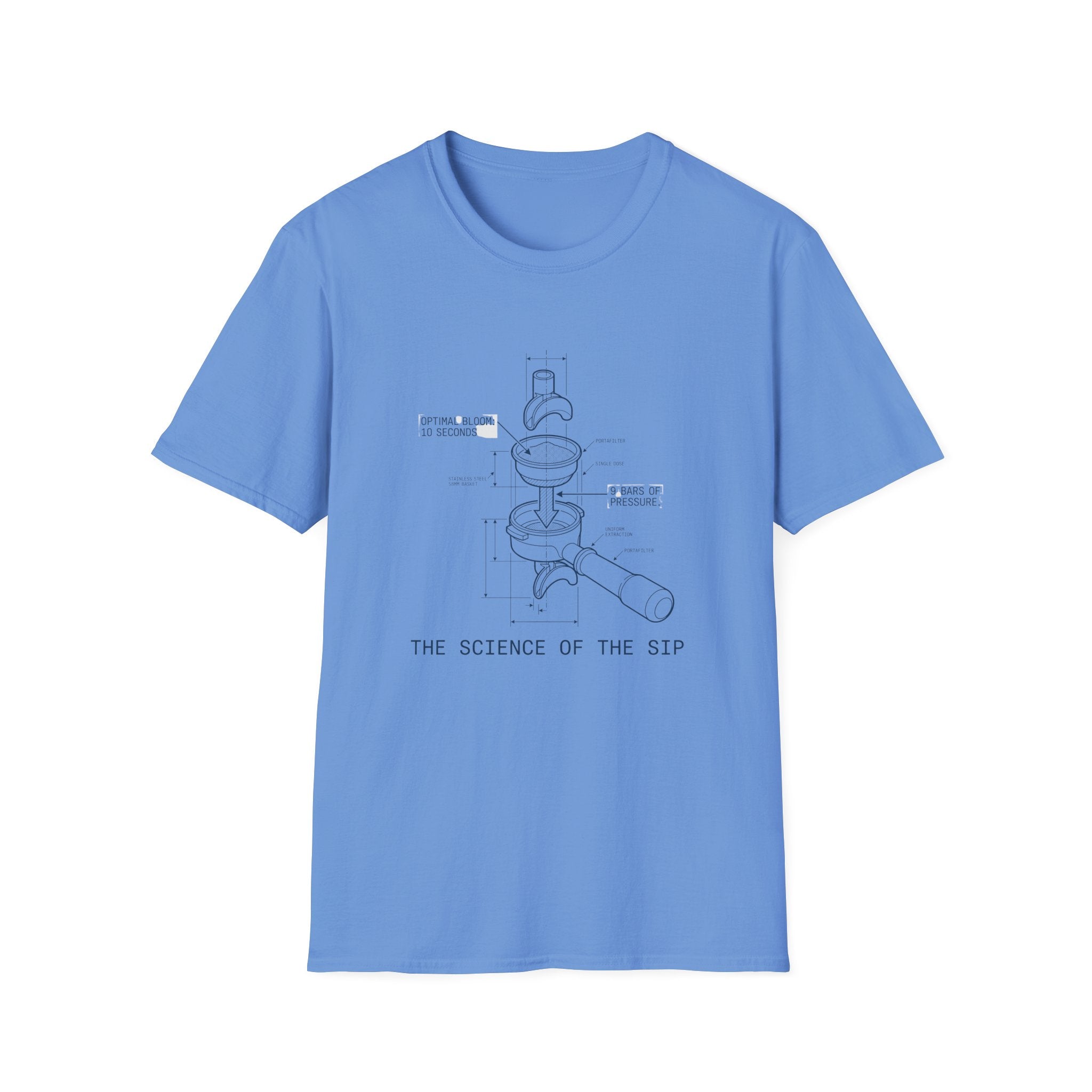 Coffee Diagram T-Shirt — "The Science of the Sip" Espresso Blueprint Tee