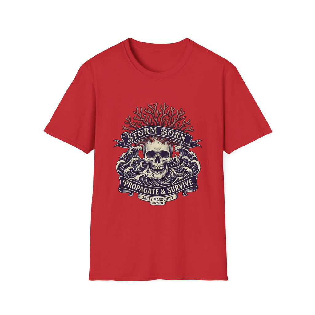 Storm Born Skull Tee — "Propagate & Survive" Pirate Nautical T-Shirt