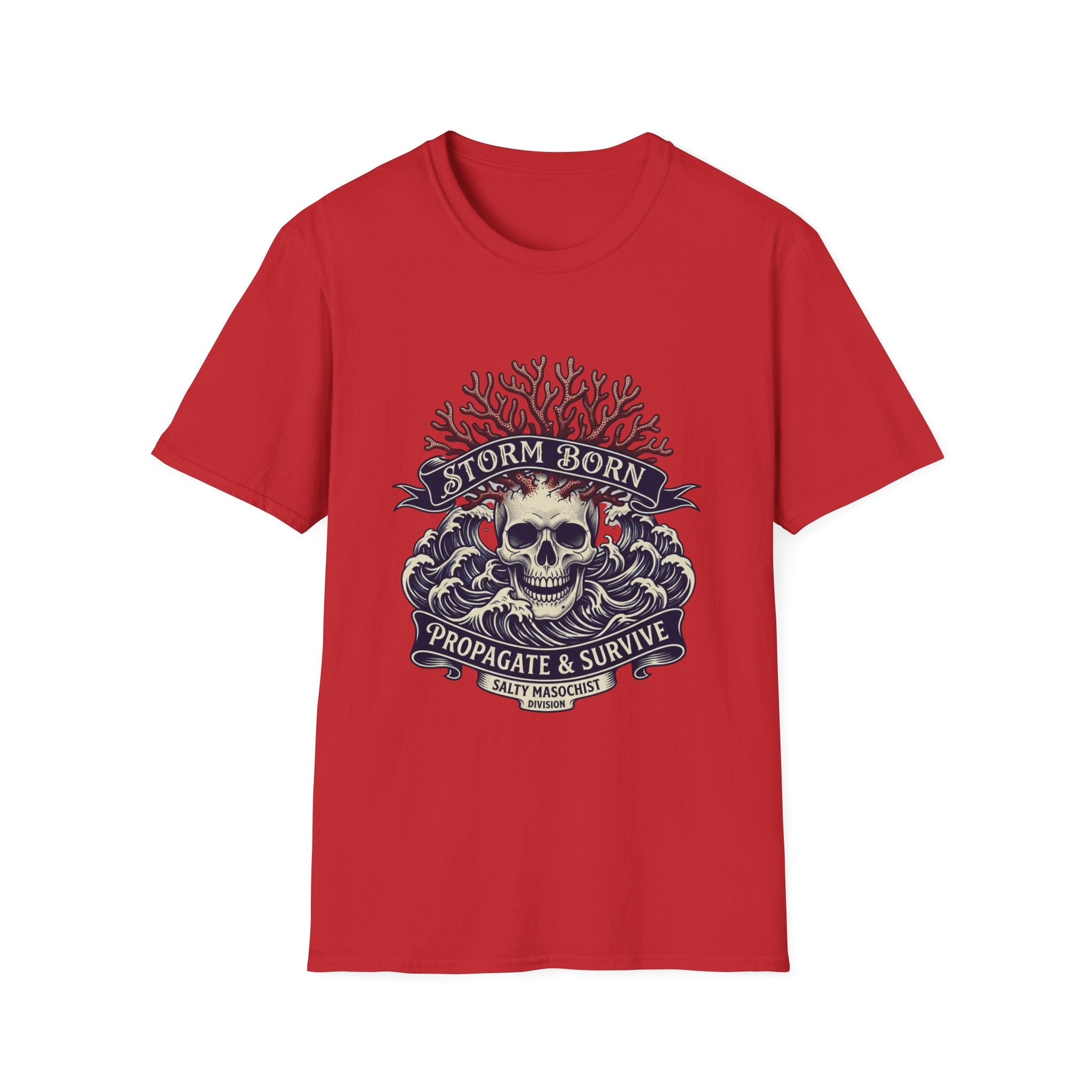 Storm Born Skull Tee — "Propagate & Survive" Pirate Nautical T-Shirt