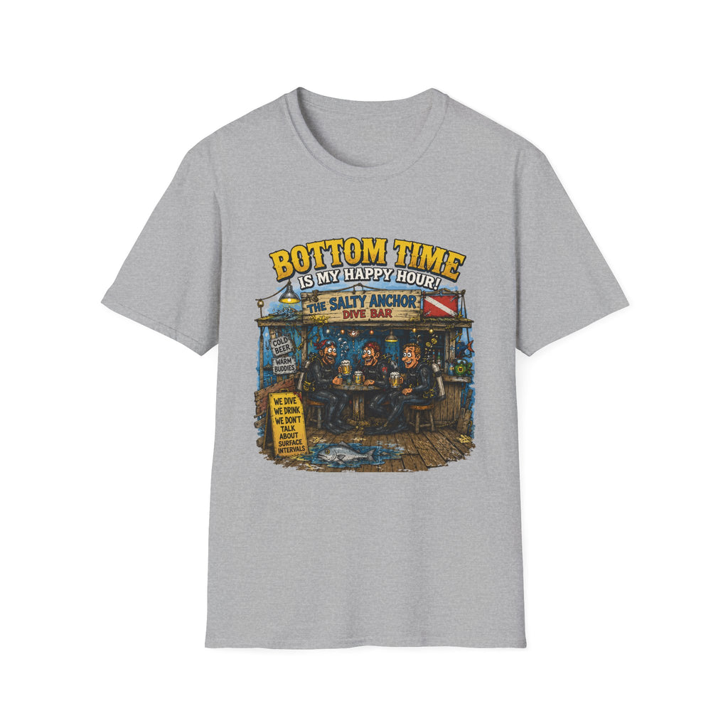 Bottom Time Is My Happy Hour T-Shirt — Salty Anchor Dive Bar Graphic Tee