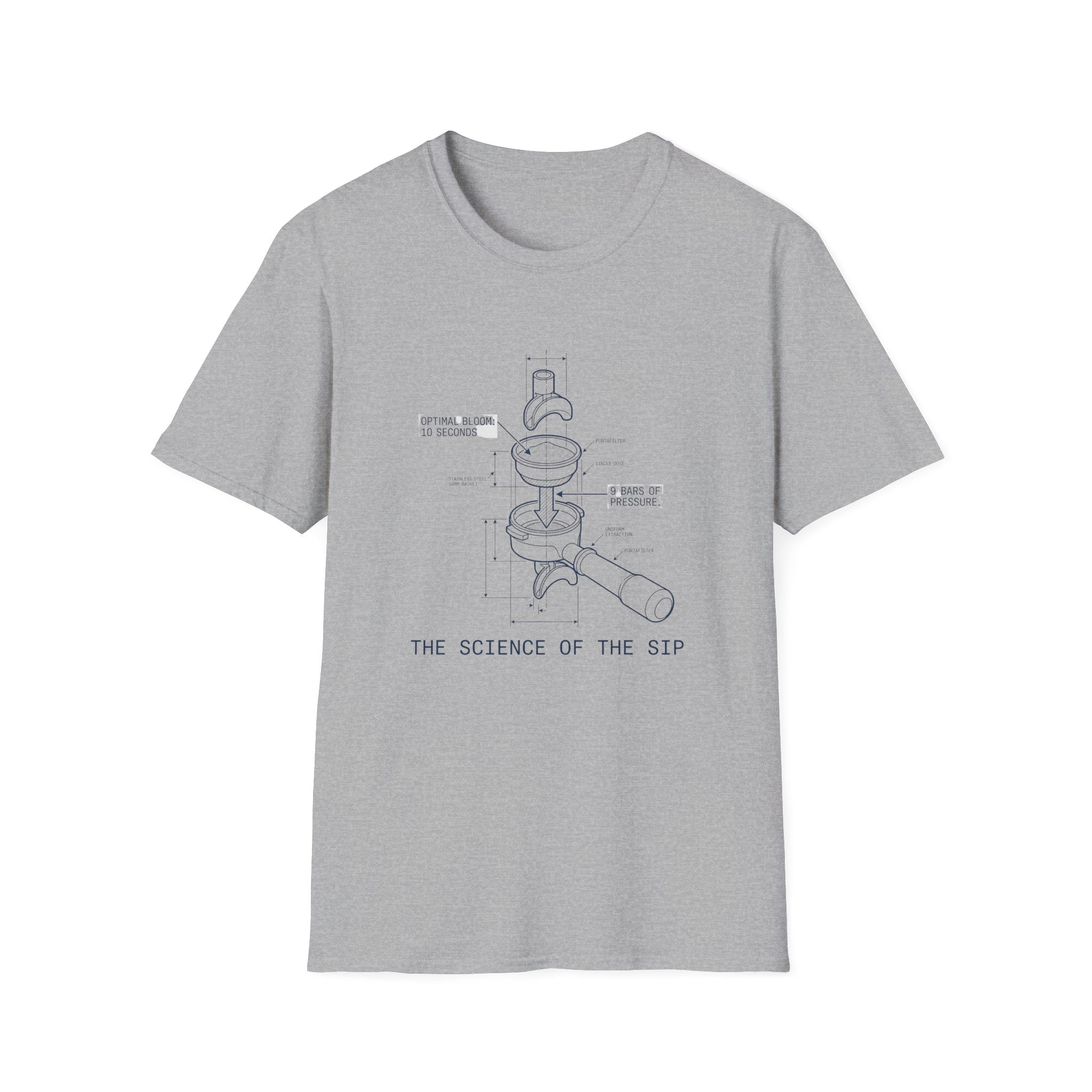 Coffee Diagram T-Shirt — "The Science of the Sip" Espresso Blueprint Tee