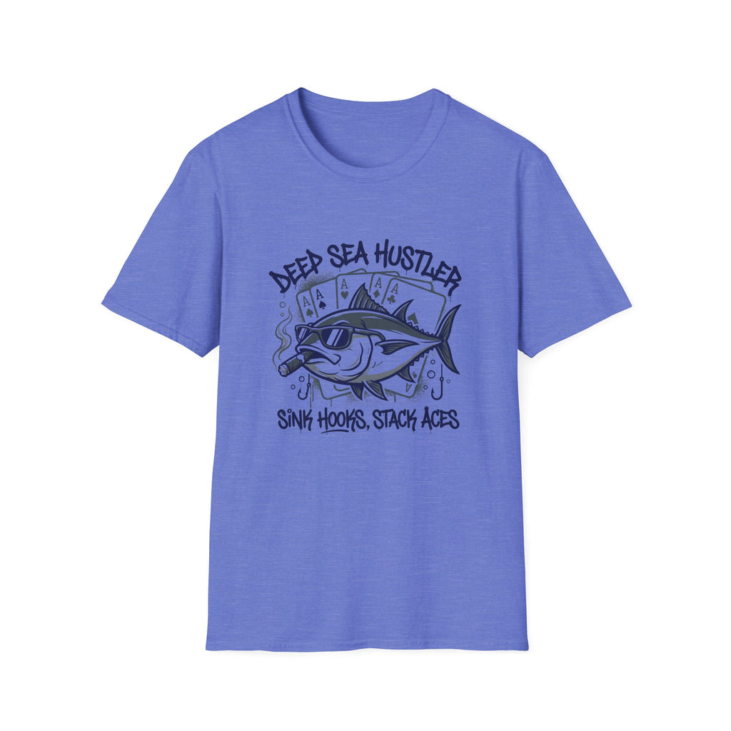 Deep Sea Hustler T-Shirt – "Sink Hooks, Stack Aces" Fishing Tee