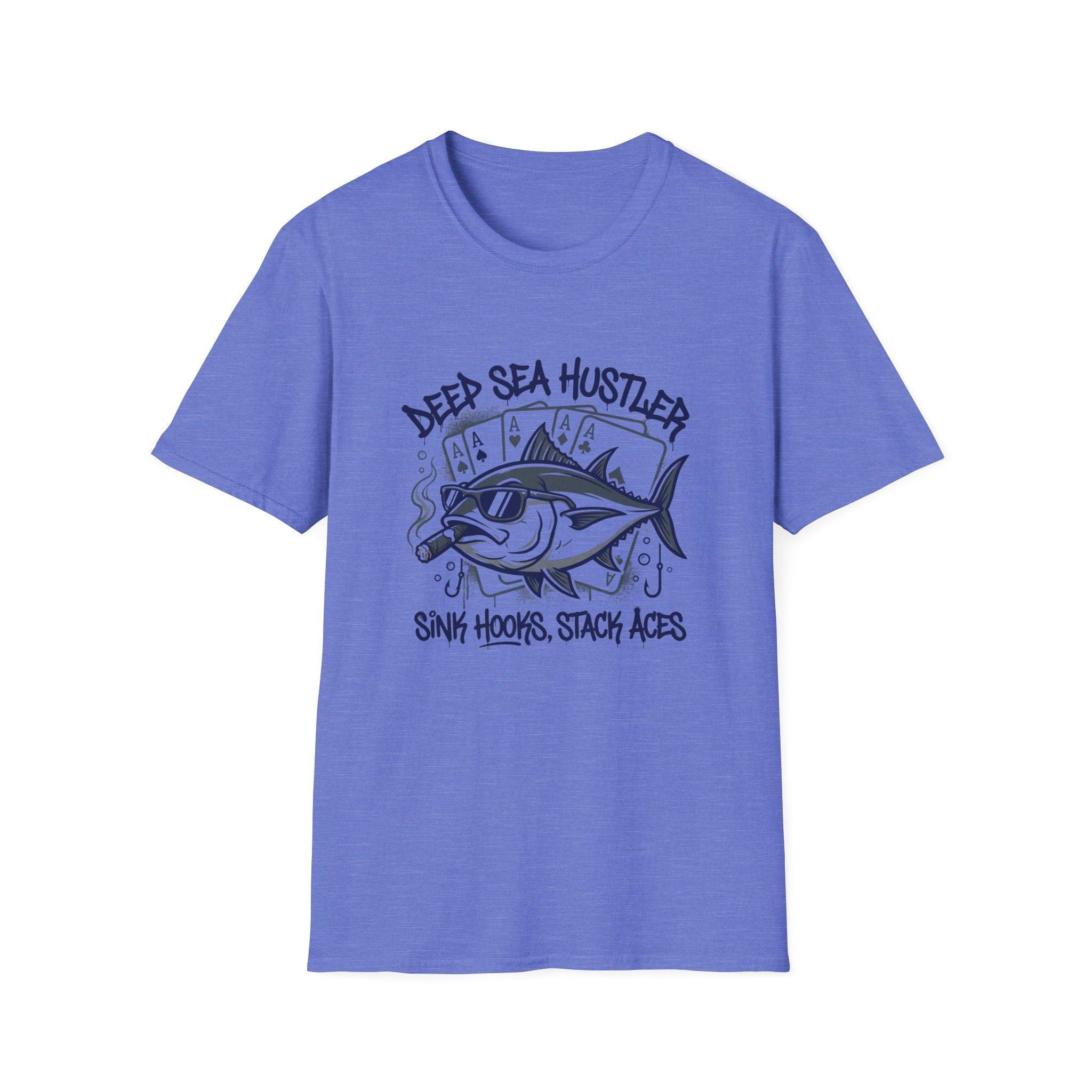 Deep Sea Hustler T-Shirt – "Sink Hooks, Stack Aces" Fishing Tee