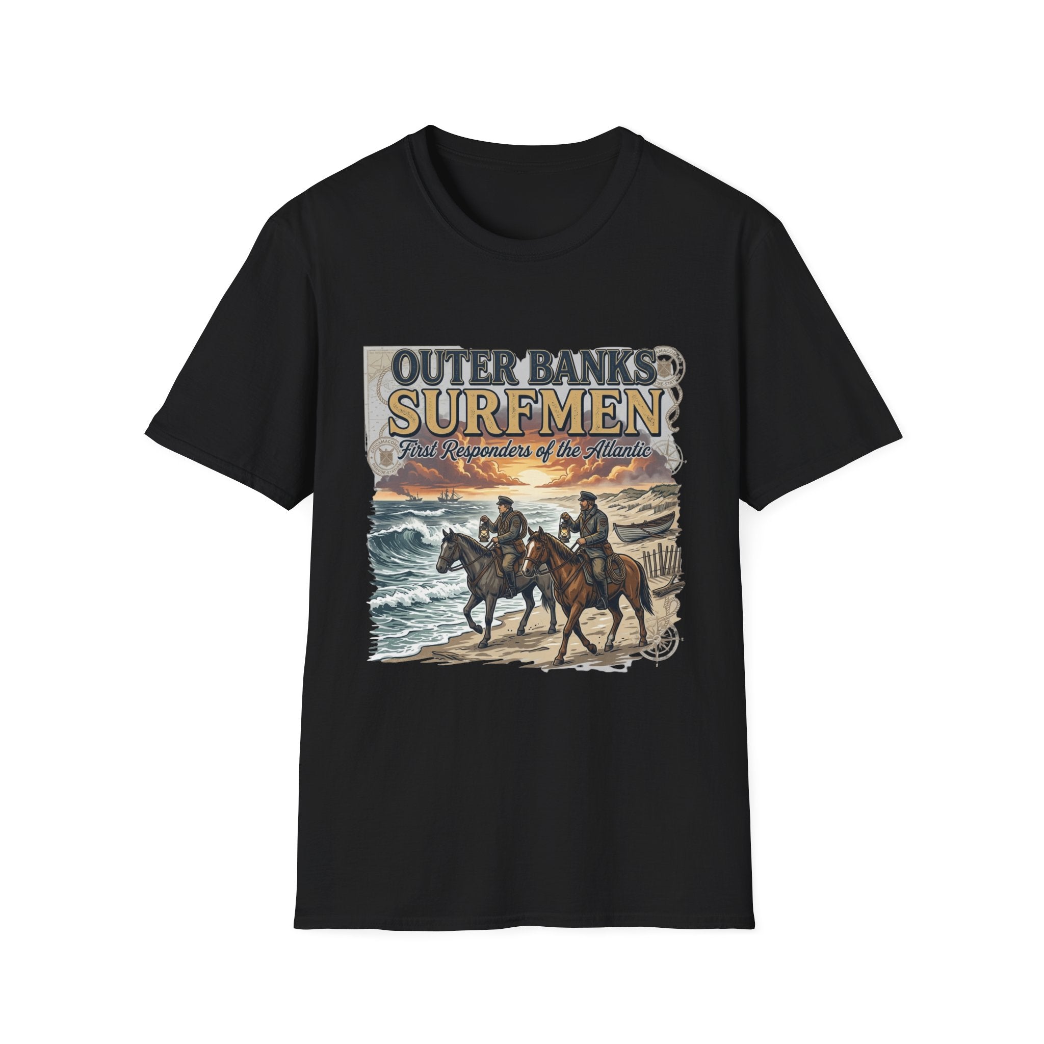 Outer Banks Surfmen T-Shirt — First Responders of the Atlantic Vintage Beach Tee