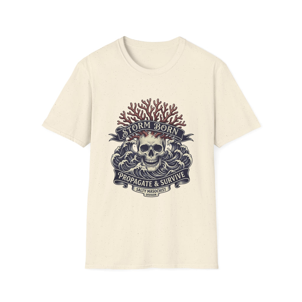 Storm Born Skull Tee — "Propagate & Survive" Pirate Nautical T-Shirt