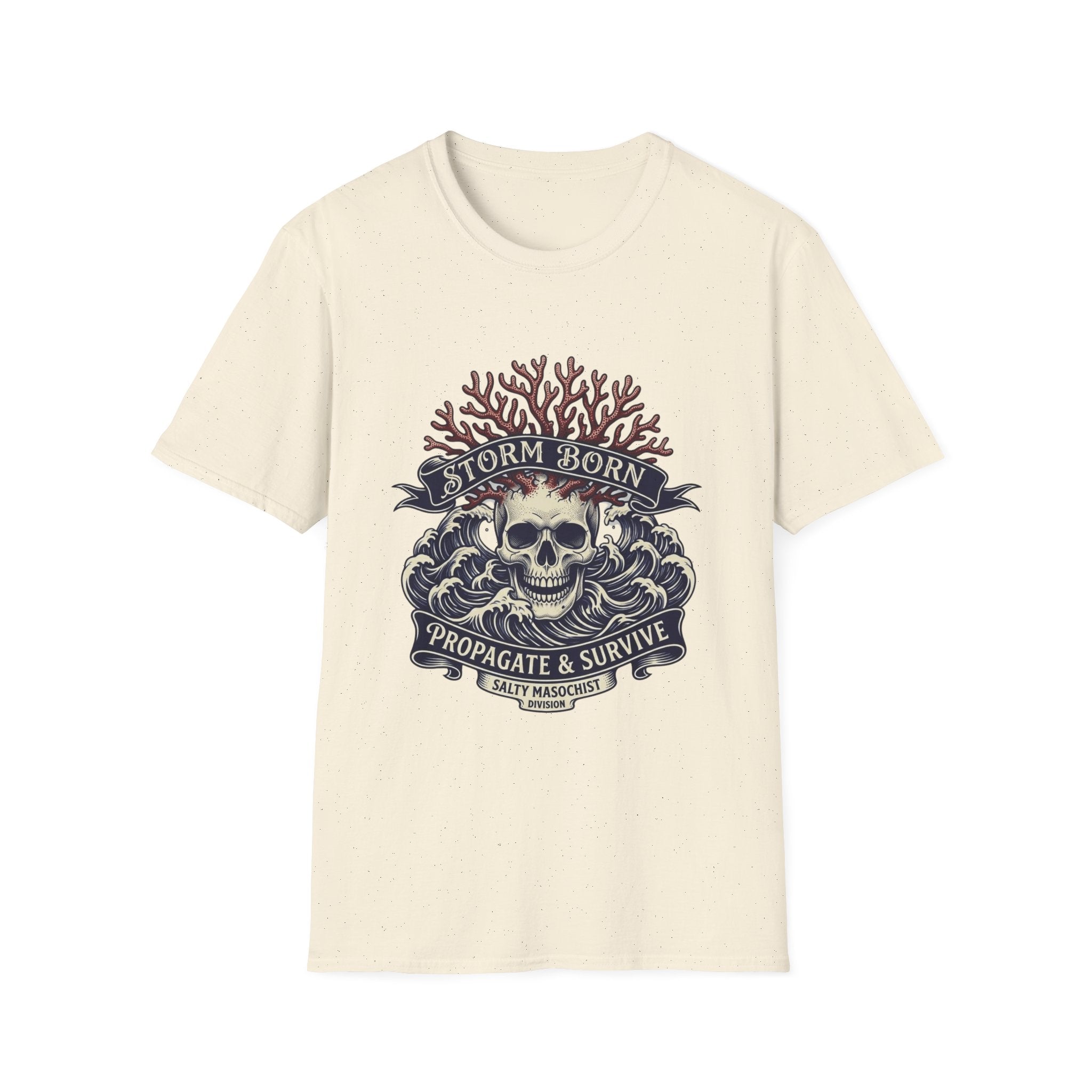 Storm Born Skull Tee — "Propagate & Survive" Pirate Nautical T-Shirt