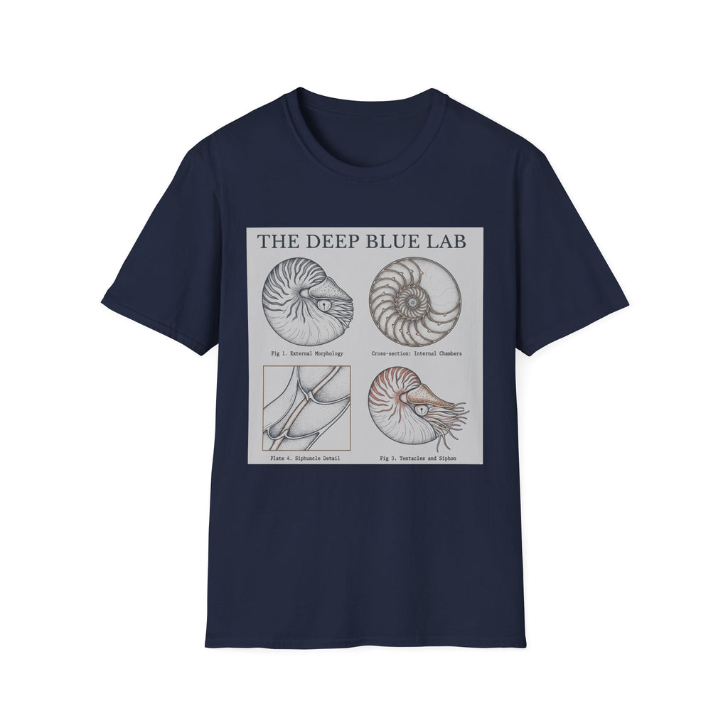 Nautilus Anatomy T-Shirt – The Deep Blue Lab Vintage Sea Life Tee