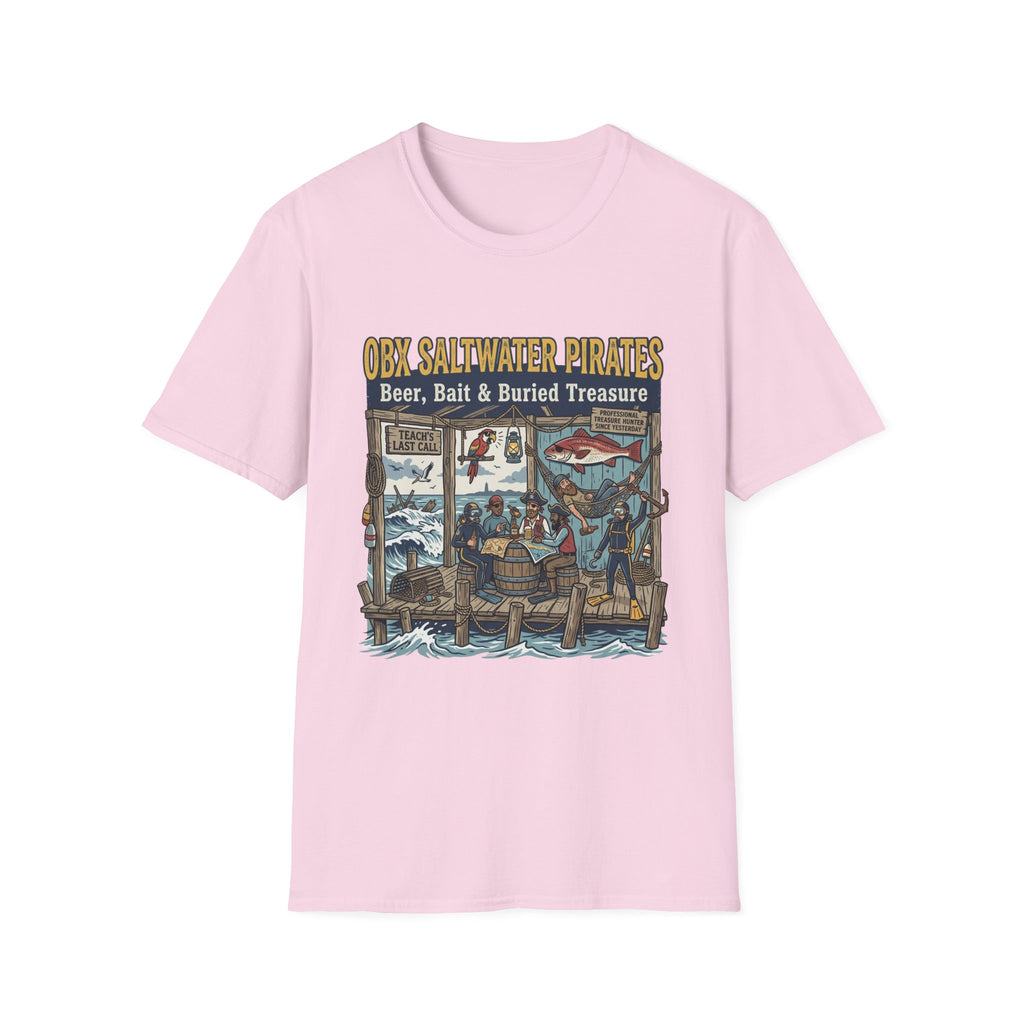 OBX Saltwater Pirates T-Shirt — Beer, Bait & Buried Treasure Coastal Tee