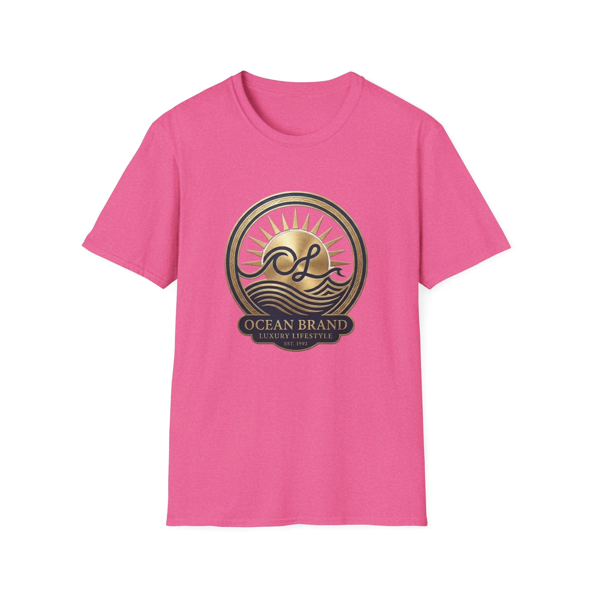 Ocean Brand Vintage Logo T-Shirt — Nautical Sun & Waves Graphic