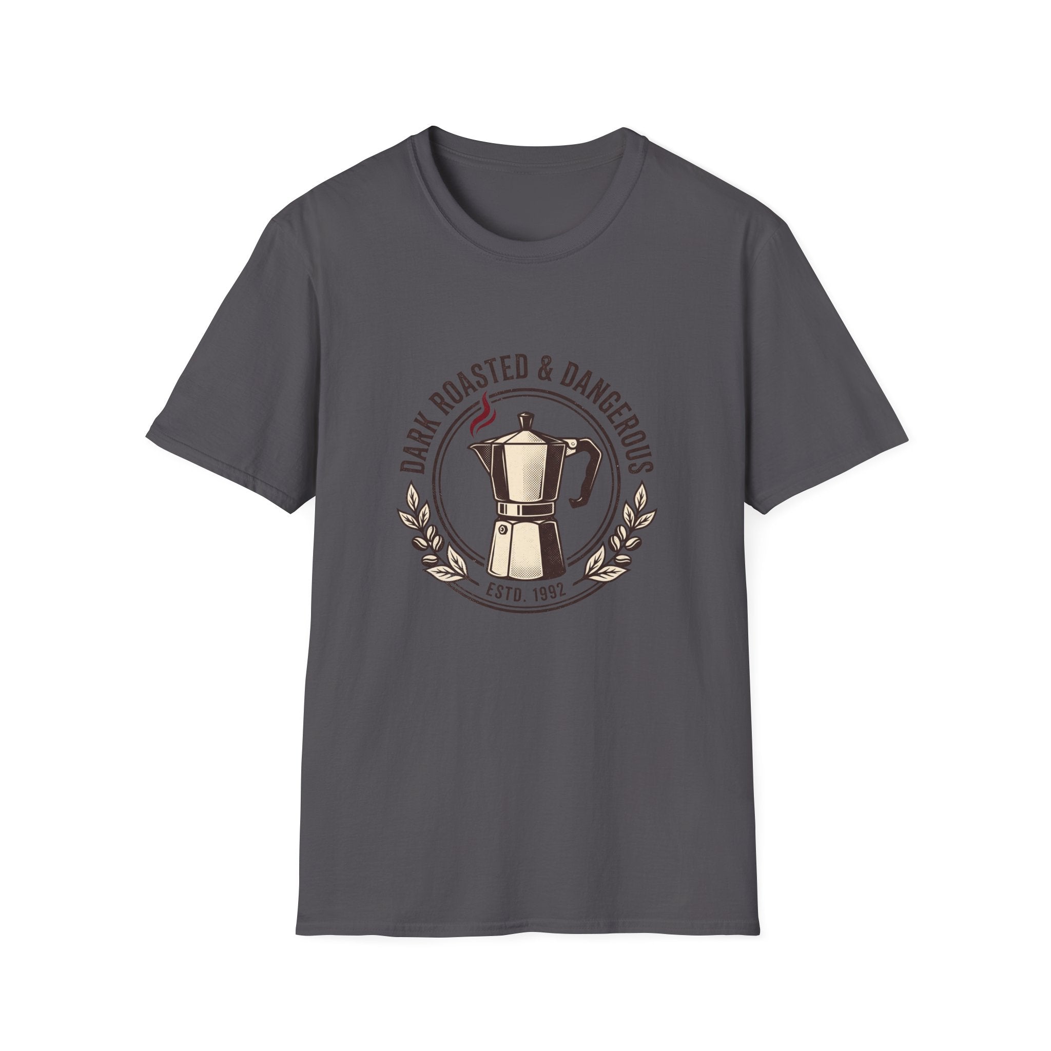 Moka Pot Tee — "Dark Roasted & Dangerous" Coffee T-Shirt