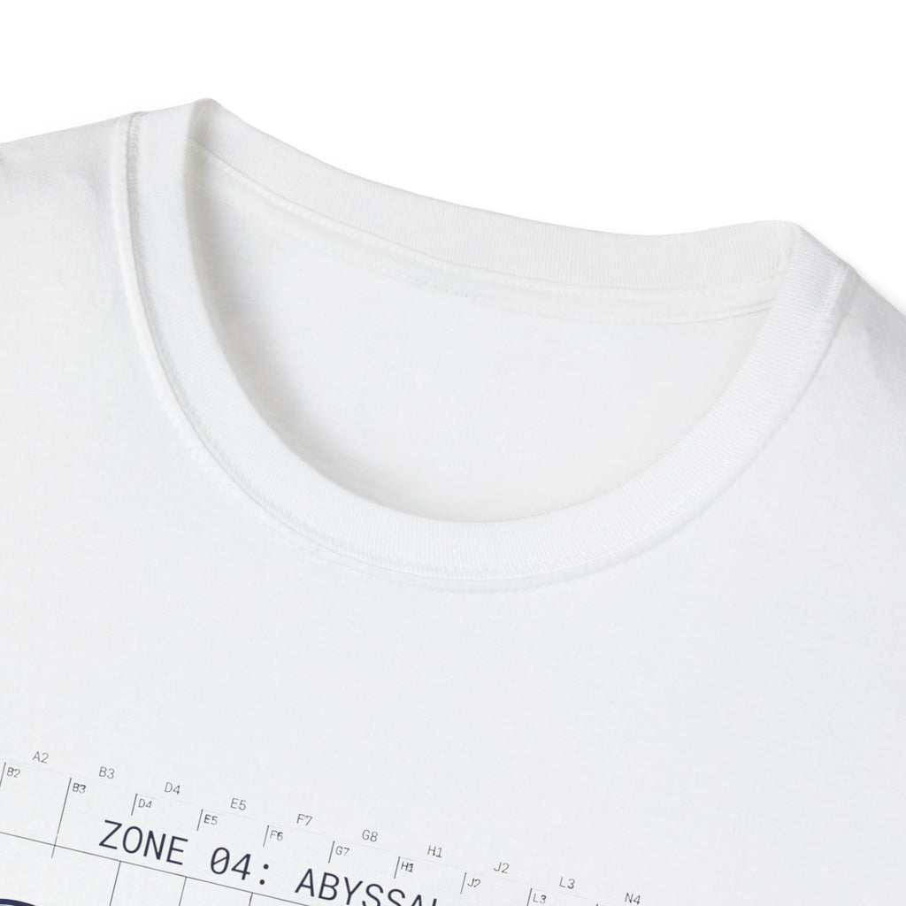 Abyssal Reef Topographic Tee — Nautical Ocean Map T-Shirt