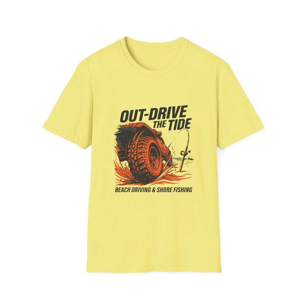 Out Drive The Tide Beach Driving & Shore Fishing T-Shirt