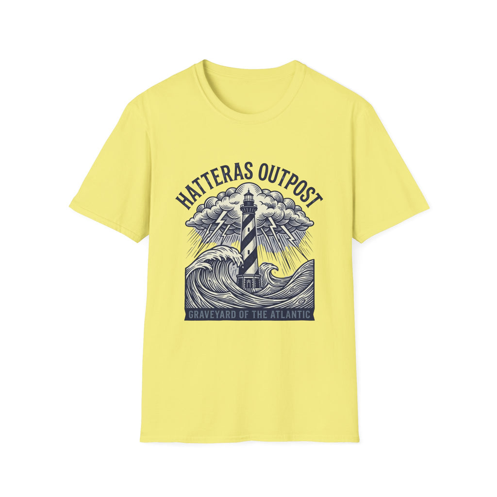 Hatteras Outpost Lighthouse T‑Shirt — Graveyard of the Atlantic Nautical Tee