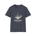 Ocean Drift Whale Compass T-Shirt — Nautical Adventure Graphic Tee