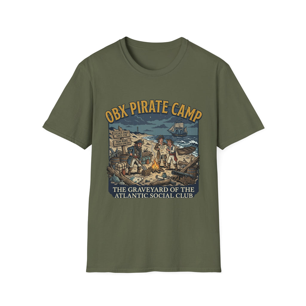 OBX Pirate Camp T-Shirt — Coastal Pirate Adventure Tee