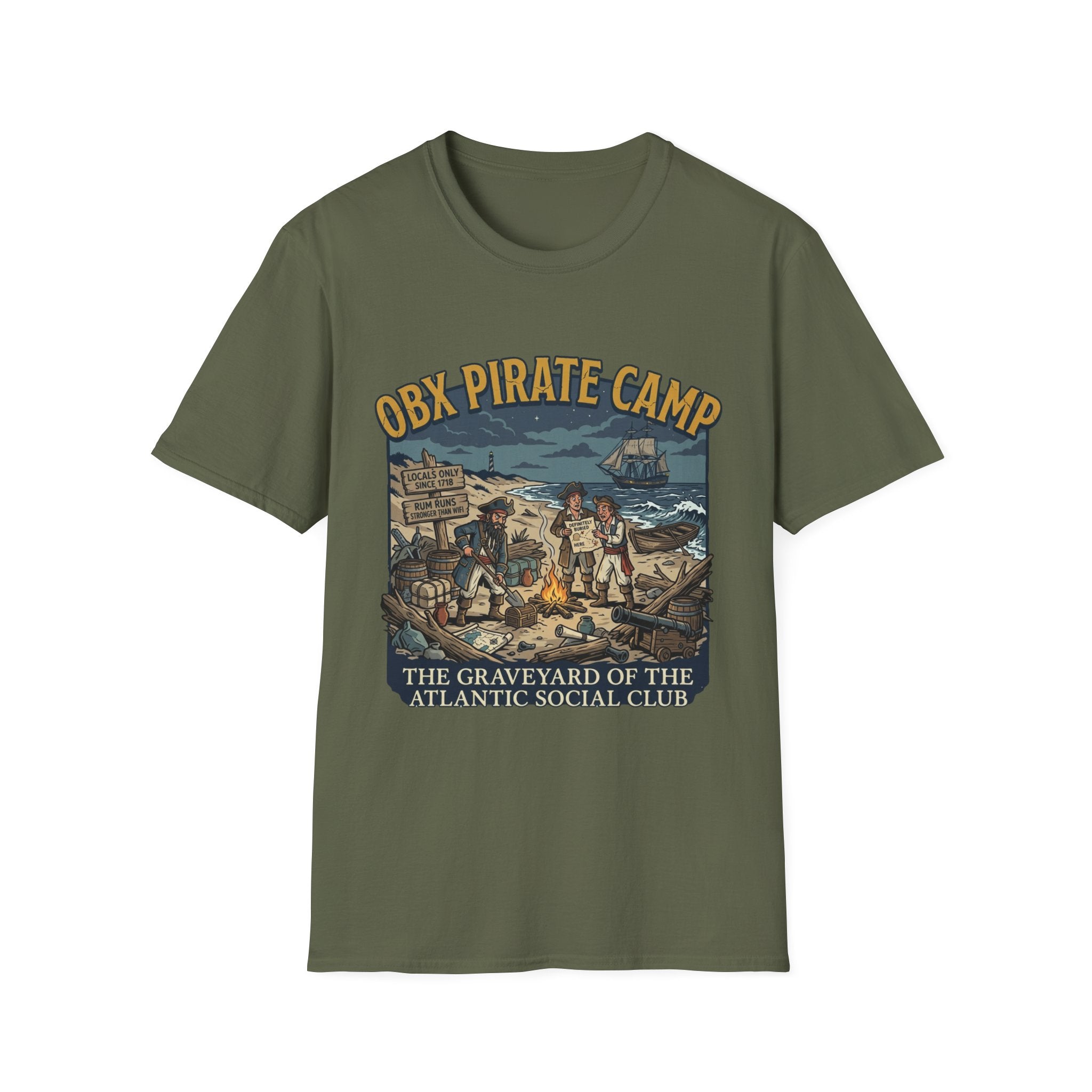OBX Pirate Camp T-Shirt — Coastal Pirate Adventure Tee