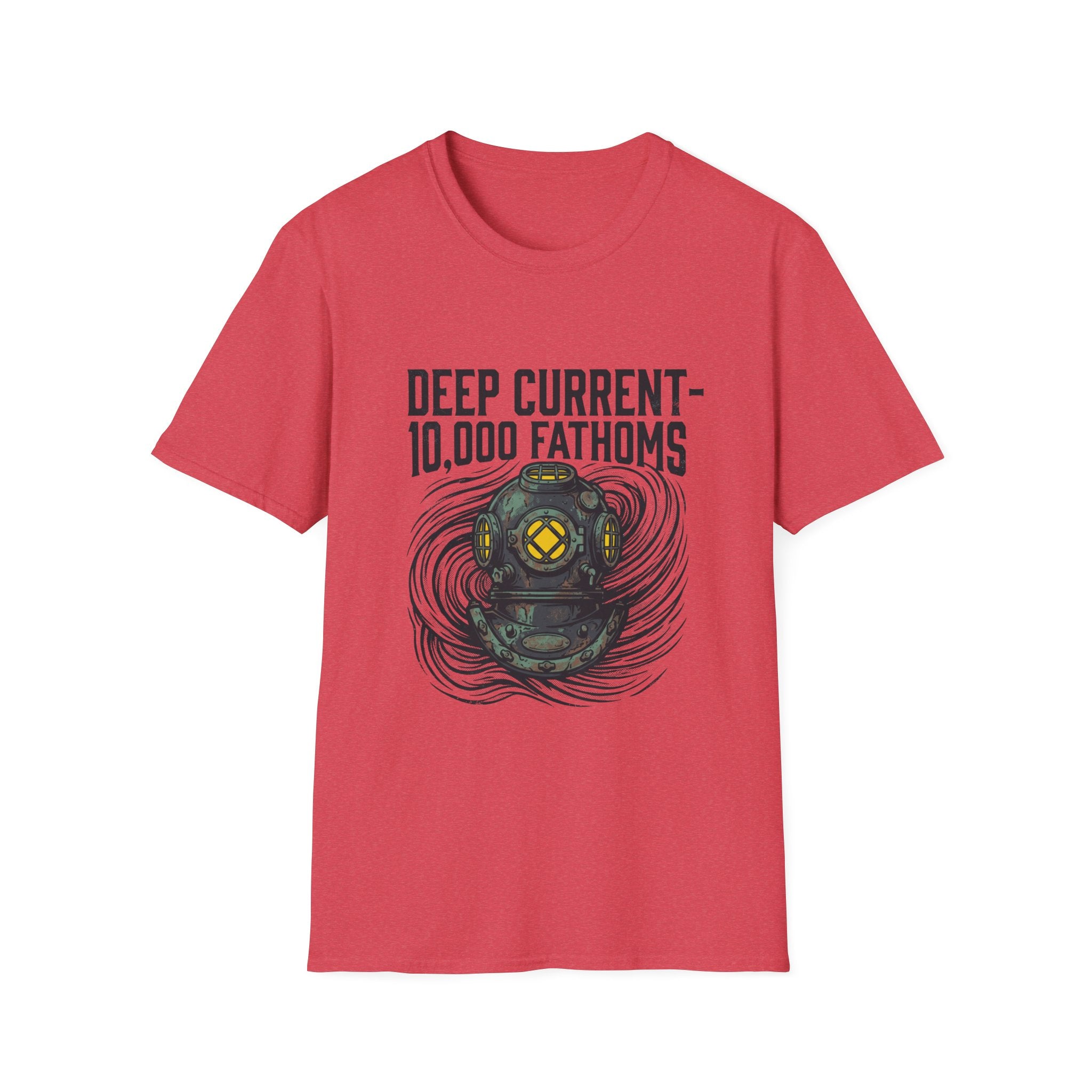 Deep Current T-Shirt — 'Deep Current 10,000 Fathoms' Vintage Diver Graphic Tee